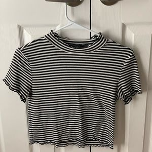 Black and white crop top